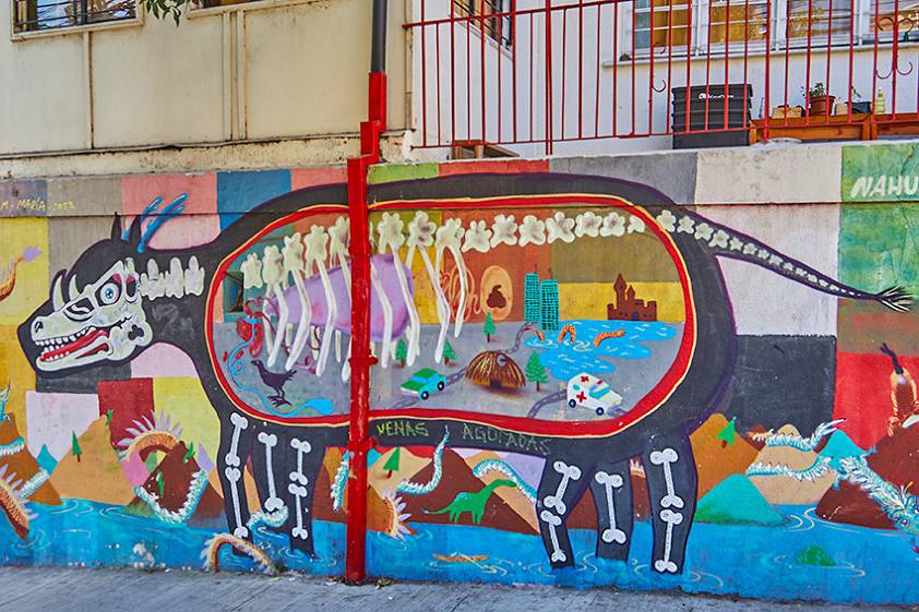 Уличное творчество в Чили