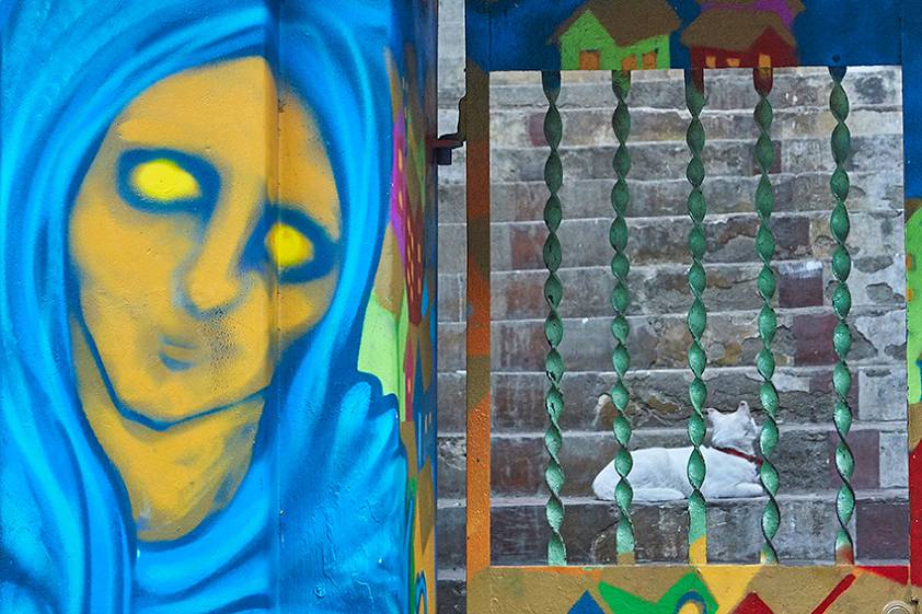 Уличное творчество в Чили