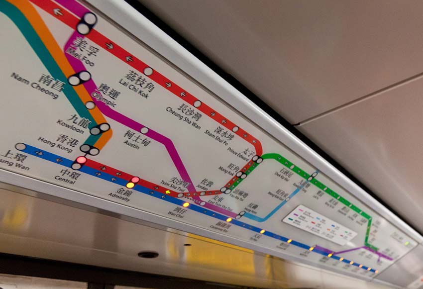 карта метро гонконг