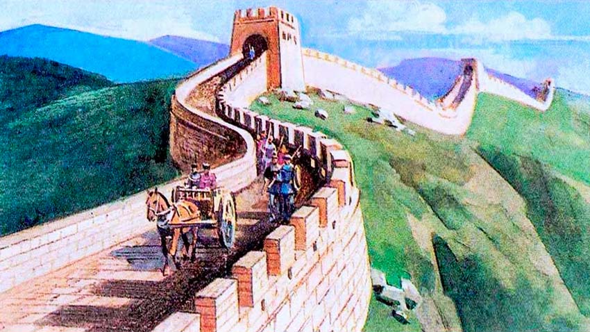 великая китайская стена рисунок