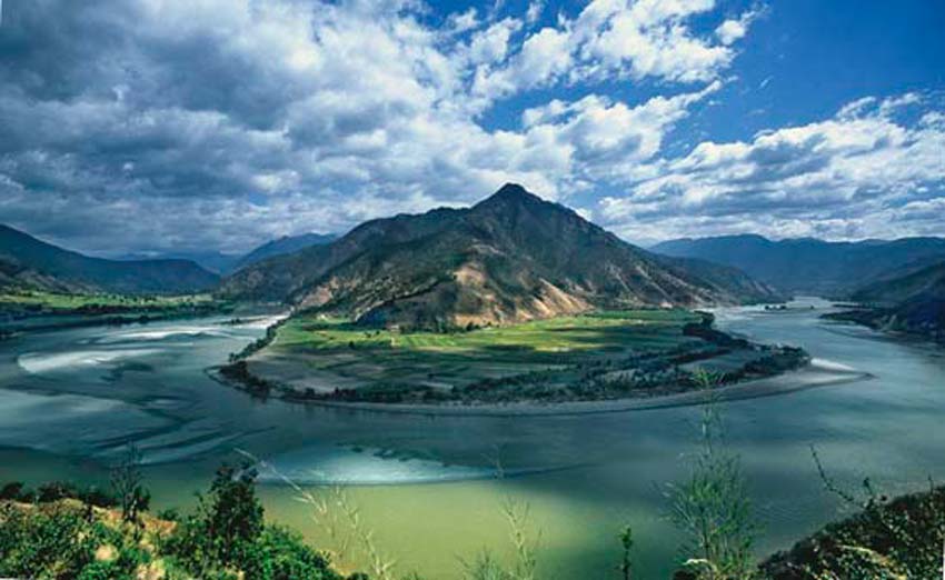 Голубая река в Китае (Янцзы)